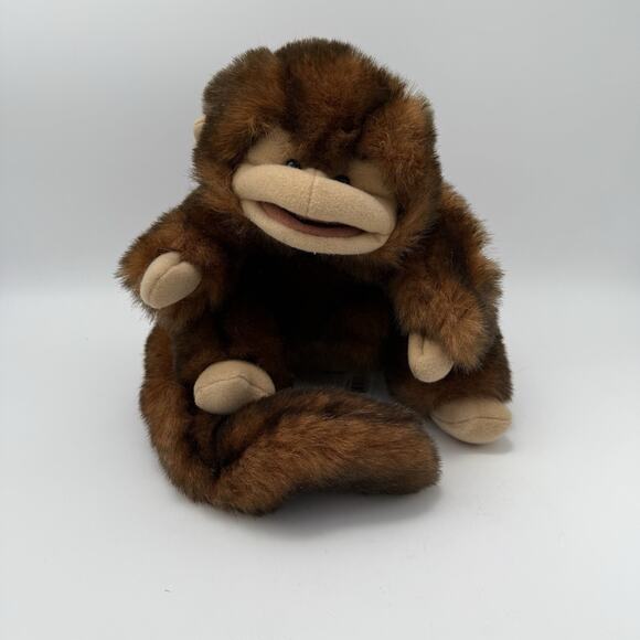 Folkmanis Other - Folkmanis Small Monkey Full Body Puppet Plush Brown Chimp Long Tail No Tag